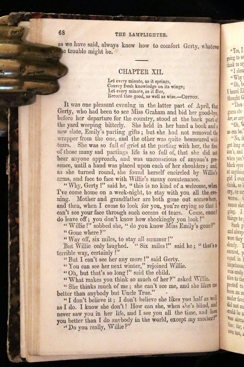 1854 Scarce Victorian First Edition - The Lamplighter by Maria Susanna Cummins.