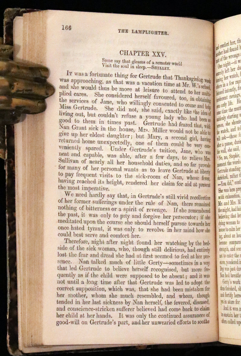 1854 Scarce Victorian First Edition - The Lamplighter by Maria Susanna Cummins.