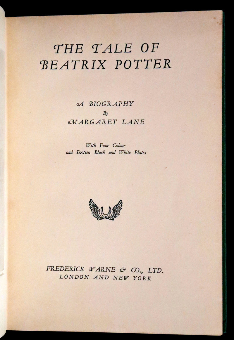 1946 Rare First Edition with Dust jacket - The Tale of Beatrix Potter, A Biography by Margaret Lane.