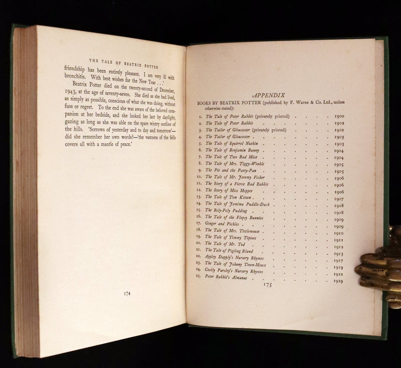 1946 Rare First Edition with Dust jacket - The Tale of Beatrix Potter, A Biography by Margaret Lane.