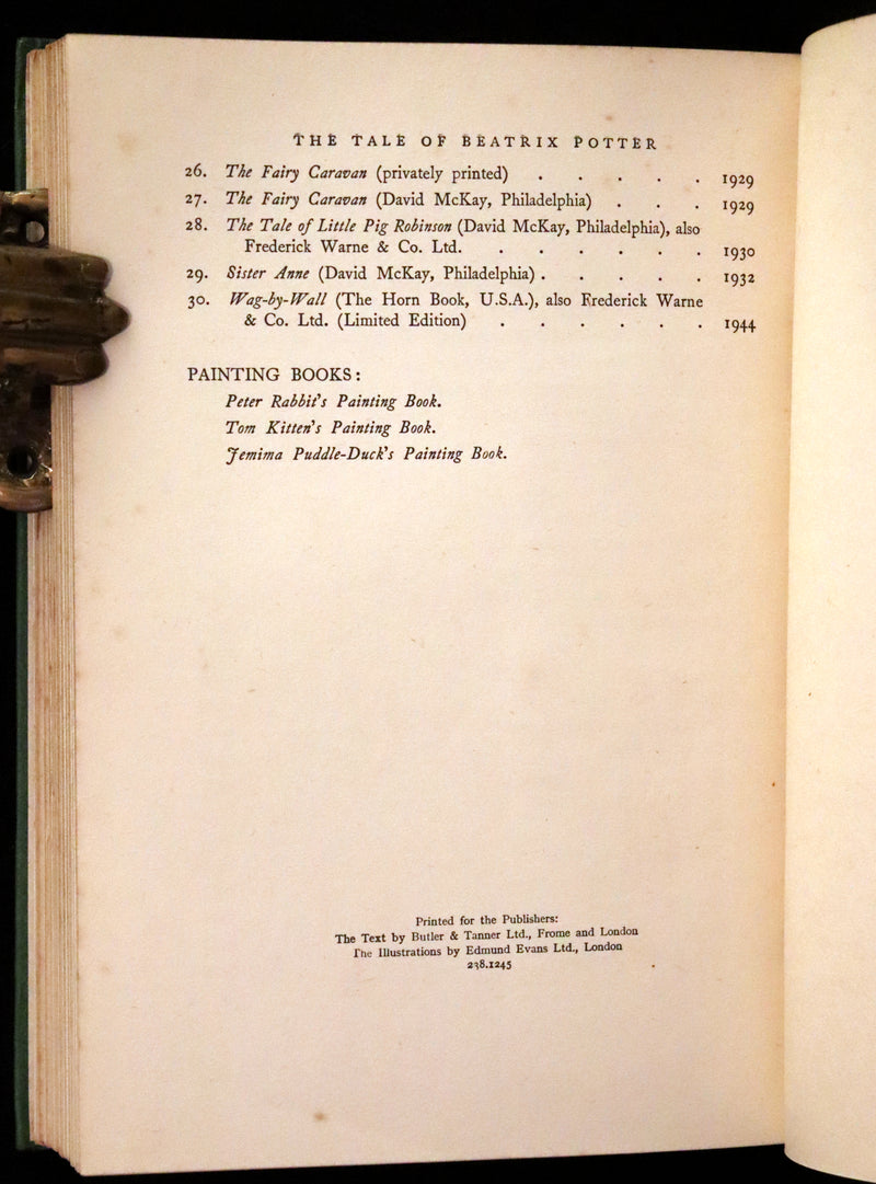 1946 Rare First Edition with Dust jacket - The Tale of Beatrix Potter, A Biography by Margaret Lane.
