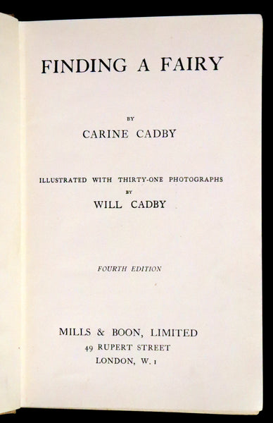 1922 Scarce Book - Finding a Fairy by Carine Cadby with photographs.
