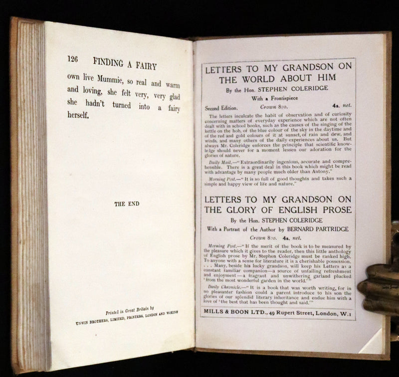 1922 Scarce Book - Finding a Fairy by Carine Cadby with photographs.