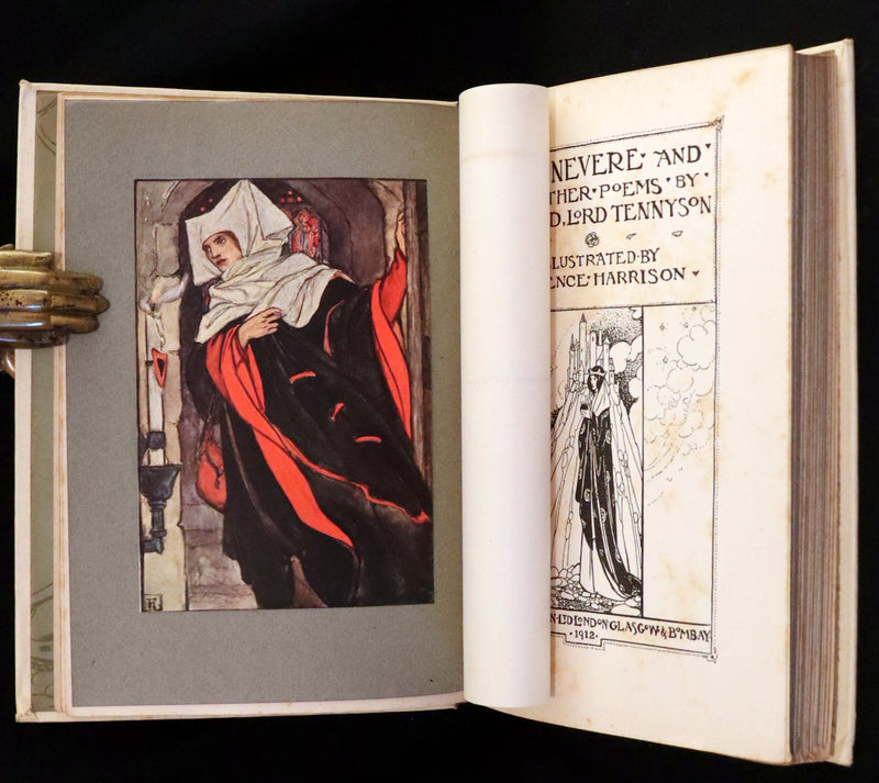 1912 Rare First Edition - Tennyson's Guinevere Illustrated by Pre-Raphaelite Florence Harrison.