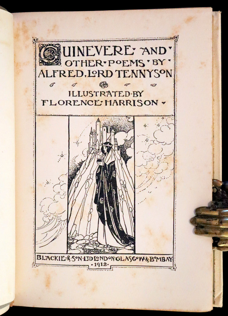 1912 Rare First Edition - Tennyson's Guinevere Illustrated by Pre-Raphaelite Florence Harrison.