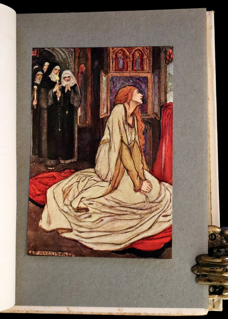 1912 Rare First Edition - Tennyson's Guinevere Illustrated by Pre-Raphaelite Florence Harrison.