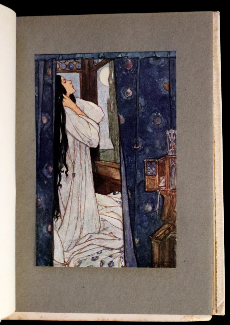 1912 Rare First Edition - Tennyson's Guinevere Illustrated by Pre-Raphaelite Florence Harrison.