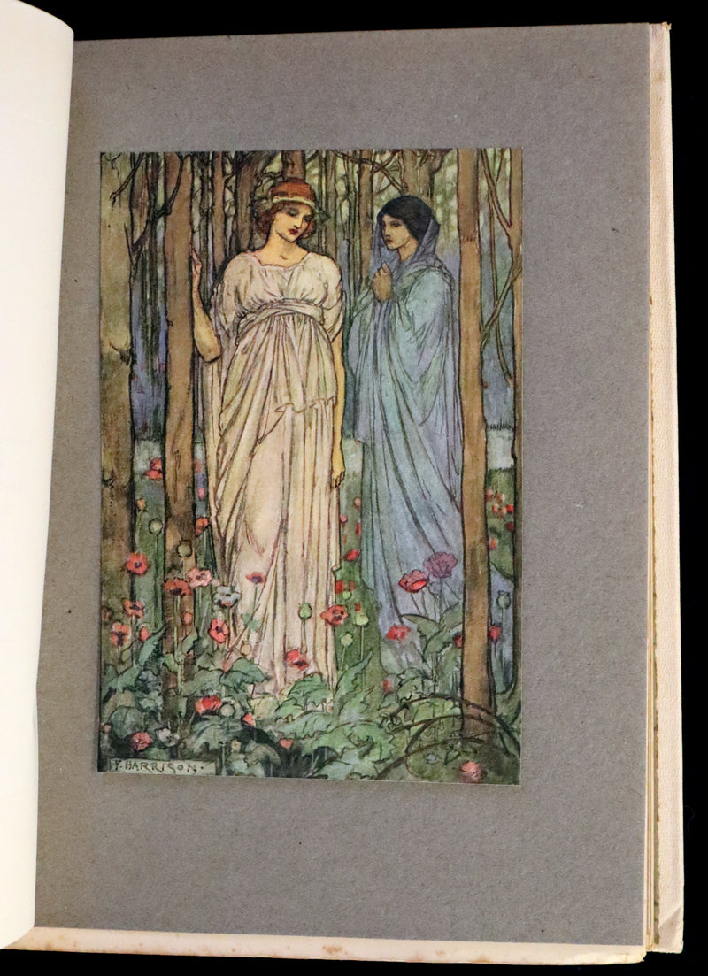 1912 Rare First Edition - Tennyson's Guinevere Illustrated by Pre-Raphaelite Florence Harrison.