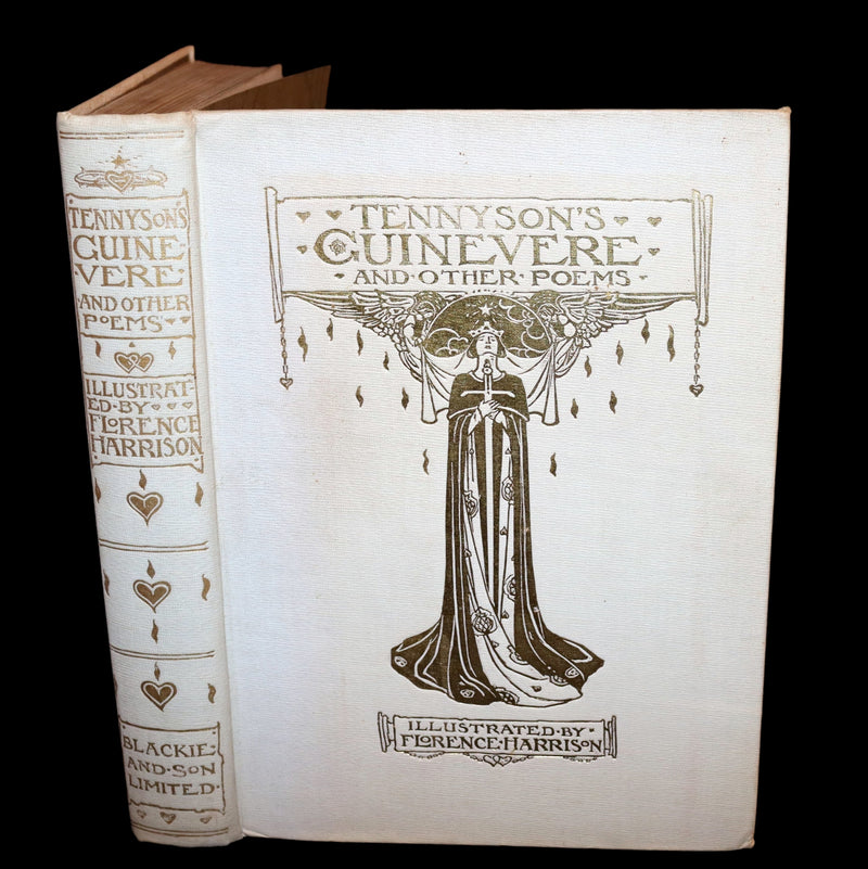 1912 Rare First Edition - Tennyson's Guinevere Illustrated by Pre-Raphaelite Florence Harrison.