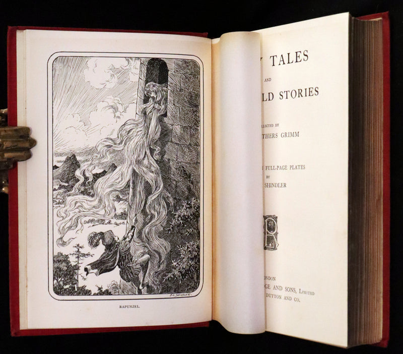 1890 Scarce Book - Grimm's Fairy Tales and Household Stories, illustrated by H. L. Shindler.