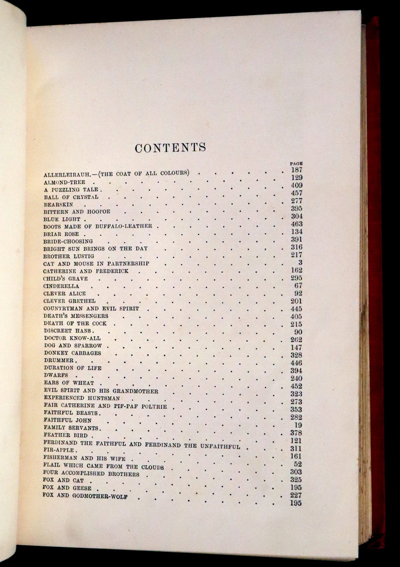 1890 Scarce Book - Grimm's Fairy Tales and Household Stories, illustrated by H. L. Shindler.