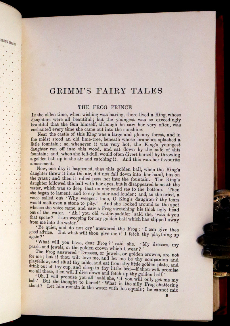 1890 Scarce Book - Grimm's Fairy Tales and Household Stories, illustrated by H. L. Shindler.