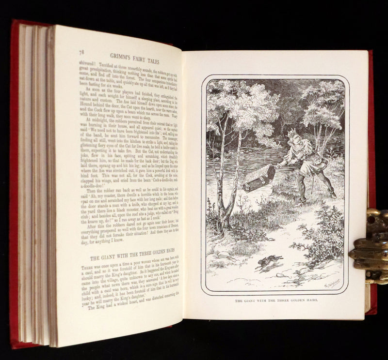 1890 Scarce Book - Grimm's Fairy Tales and Household Stories, illustrated by H. L. Shindler.