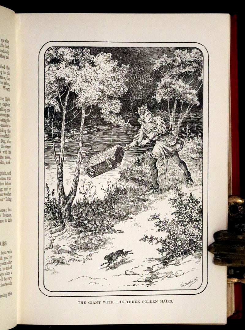 1890 Scarce Book - Grimm's Fairy Tales and Household Stories, illustrated by H. L. Shindler.