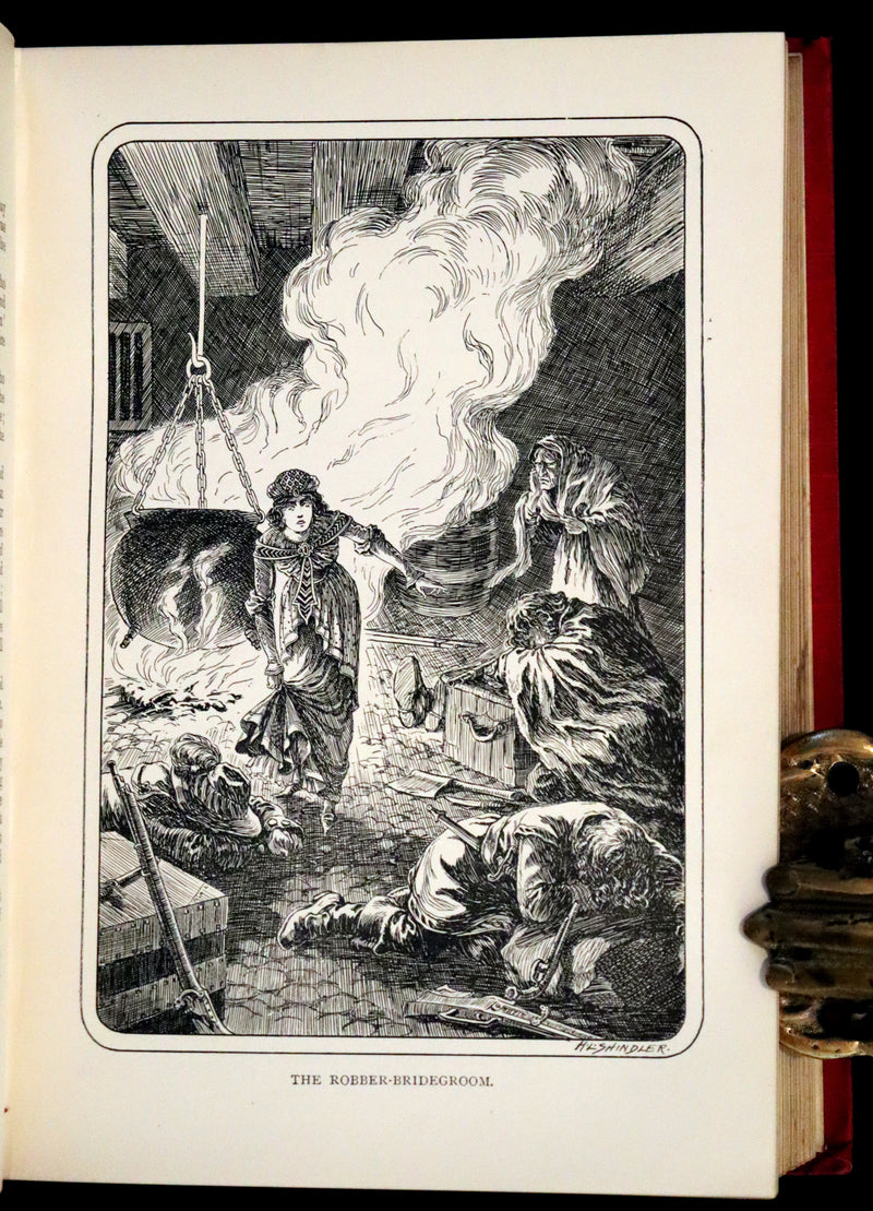 1890 Scarce Book - Grimm's Fairy Tales and Household Stories, illustrated by H. L. Shindler.