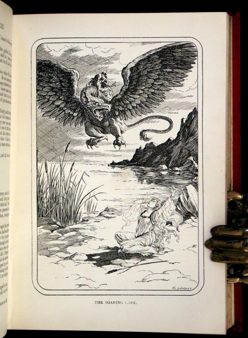 1890 Scarce Book - Grimm's Fairy Tales and Household Stories, illustrated by H. L. Shindler.