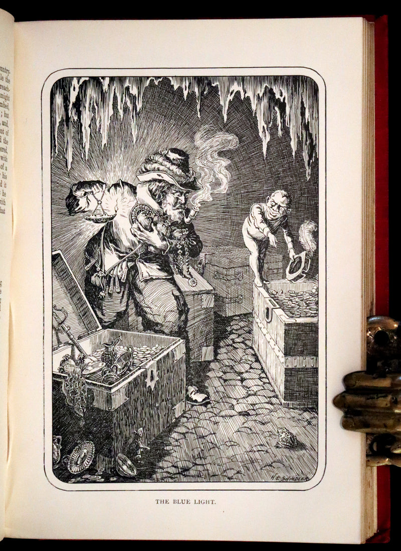 1890 Scarce Book - Grimm's Fairy Tales and Household Stories, illustrated by H. L. Shindler.