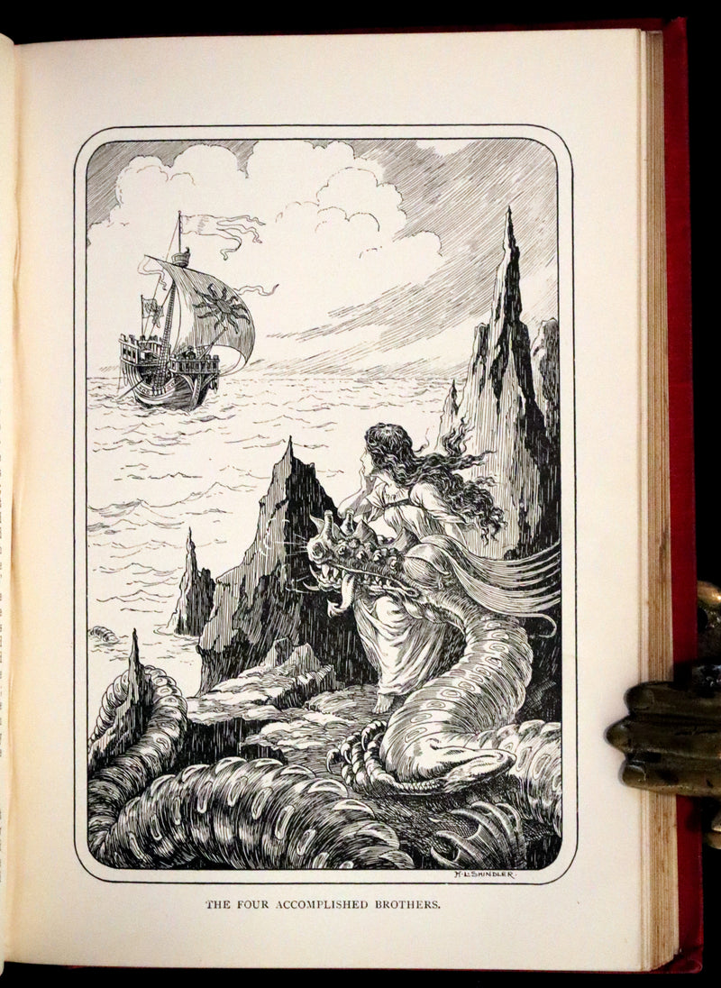 1890 Scarce Book - Grimm's Fairy Tales and Household Stories, illustrated by H. L. Shindler.