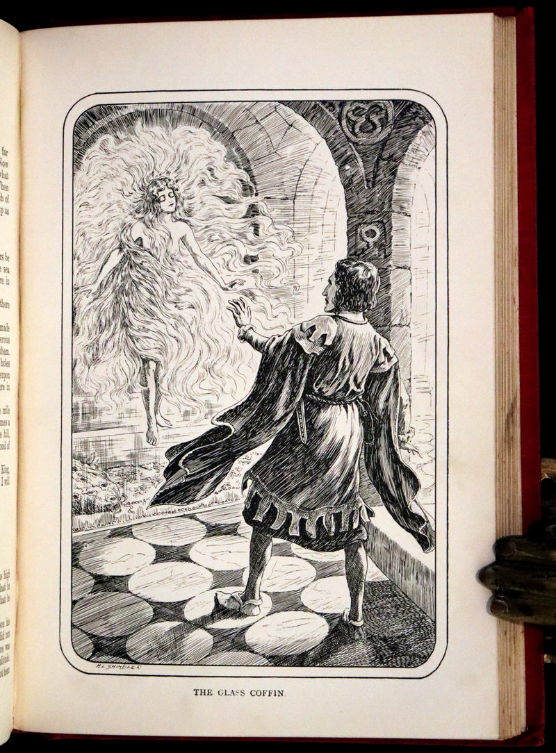 1890 Scarce Book - Grimm's Fairy Tales and Household Stories, illustrated by H. L. Shindler.