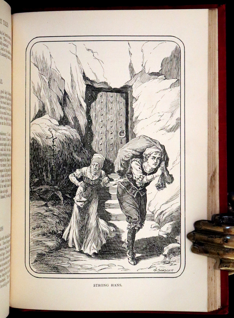 1890 Scarce Book - Grimm's Fairy Tales and Household Stories, illustrated by H. L. Shindler.