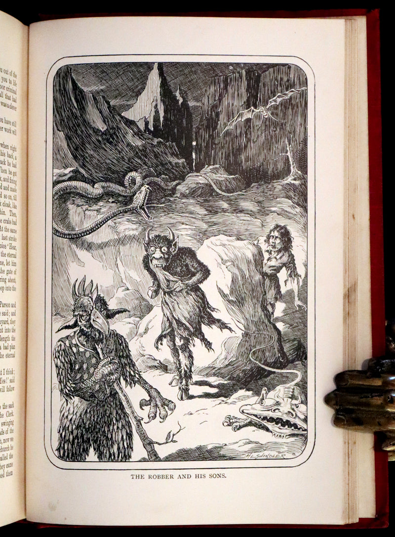 1890 Scarce Book - Grimm's Fairy Tales and Household Stories, illustrated by H. L. Shindler.