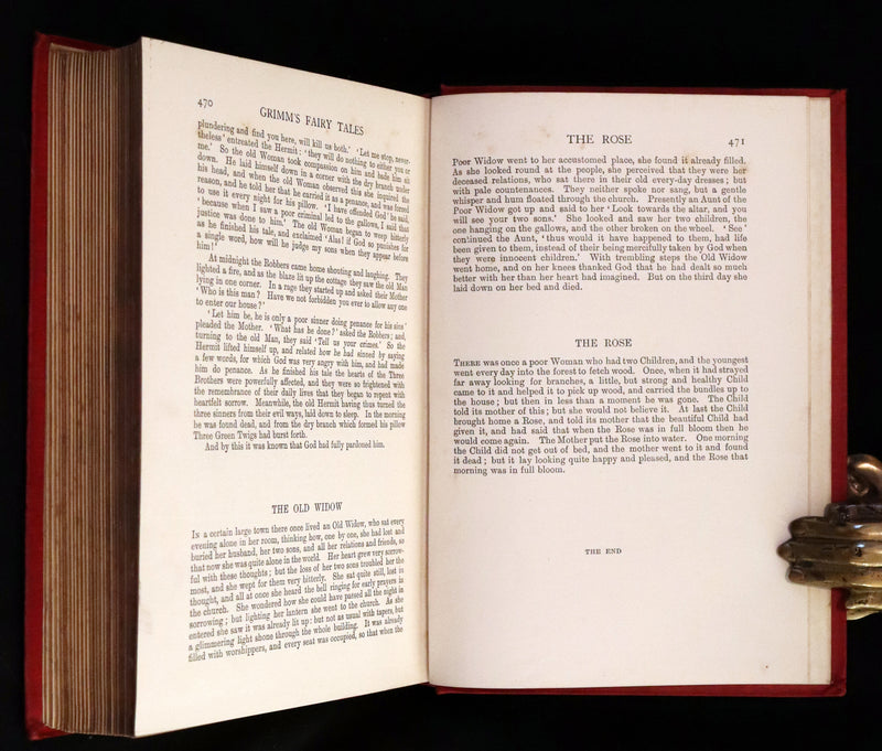 1890 Scarce Book - Grimm's Fairy Tales and Household Stories, illustrated by H. L. Shindler.