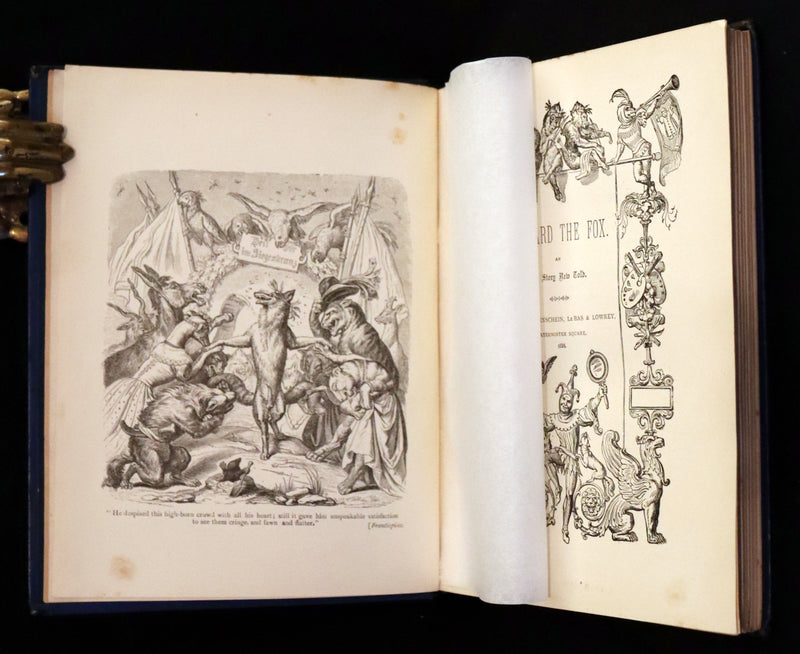 1886 Rare Book - Reynard The Fox, An Old Medieval Story Retold by Mme De Sanctis. Illustrated by Wilhelm Kaulbach.