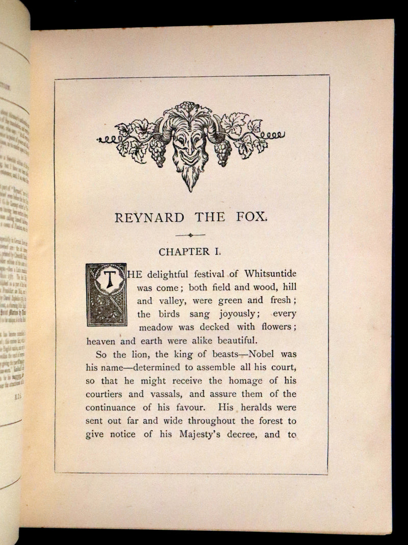 1886 Rare Book - Reynard The Fox, An Old Medieval Story Retold by Mme De Sanctis. Illustrated by Wilhelm Kaulbach.