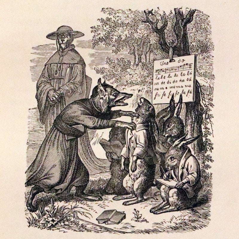 1886 Rare Book - Reynard The Fox, An Old Medieval Story Retold by Mme De Sanctis. Illustrated by Wilhelm Kaulbach.