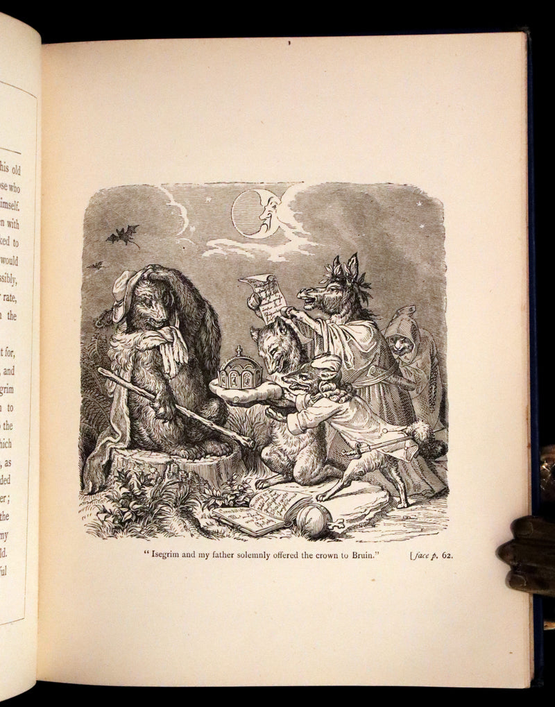 1886 Rare Book - Reynard The Fox, An Old Medieval Story Retold by Mme De Sanctis. Illustrated by Wilhelm Kaulbach.