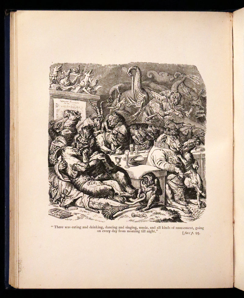 1886 Rare Book - Reynard The Fox, An Old Medieval Story Retold by Mme De Sanctis. Illustrated by Wilhelm Kaulbach.