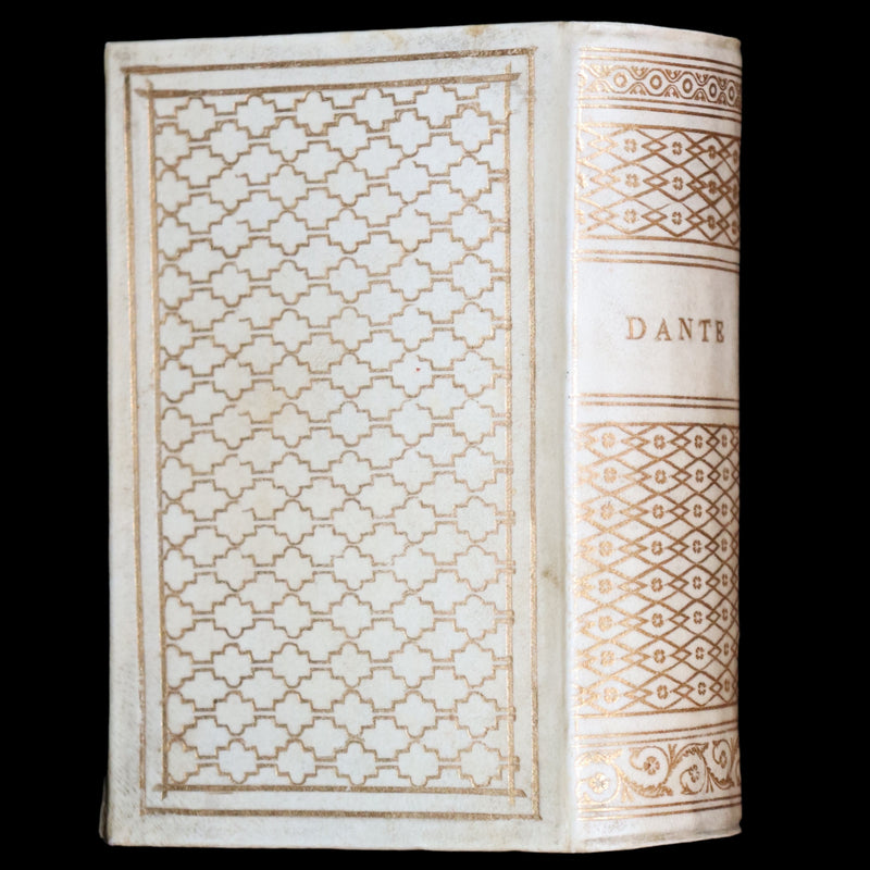 1869 Rare Italian Vellum Pocket Book - La Divina Commedia di Dante Alighieri. The Divine Comedy.