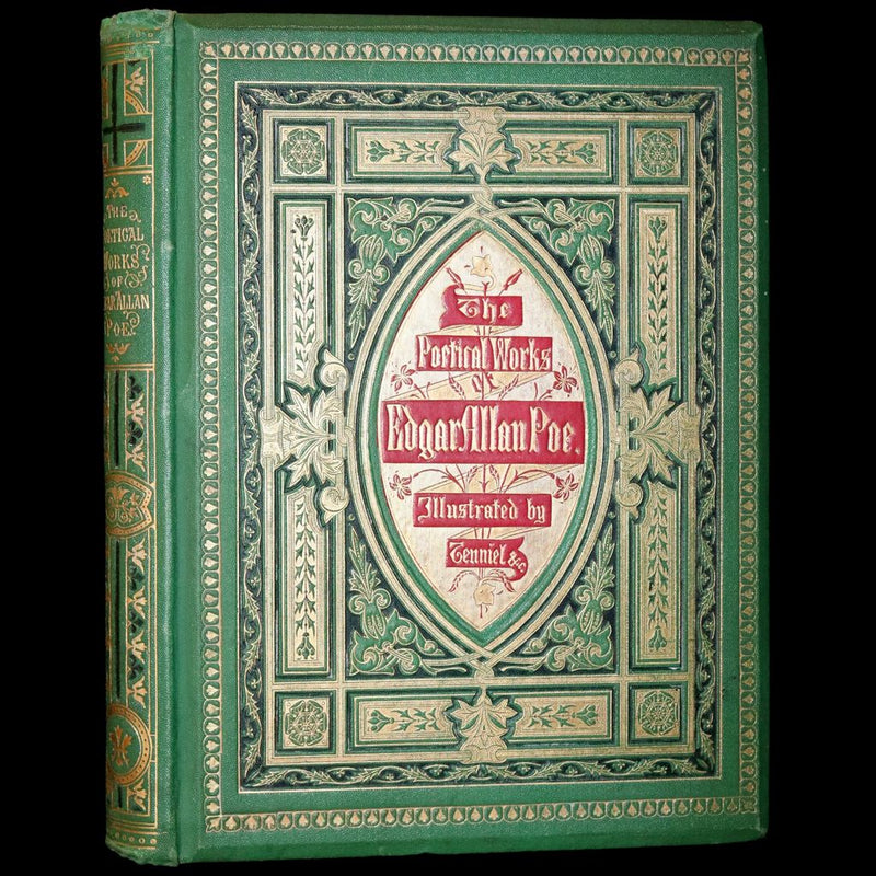 1867 Scarce Victorian Book - The Poetical Works of Edgar Allan Poe. Illustrated Edition.