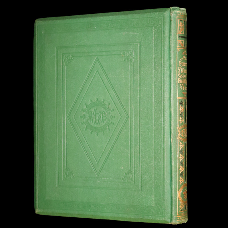 1867 Scarce Victorian Book - The Poetical Works of Edgar Allan Poe. Illustrated Edition.