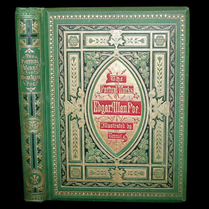 1867 Scarce Victorian Book - The Poetical Works of Edgar Allan Poe. Illustrated Edition.