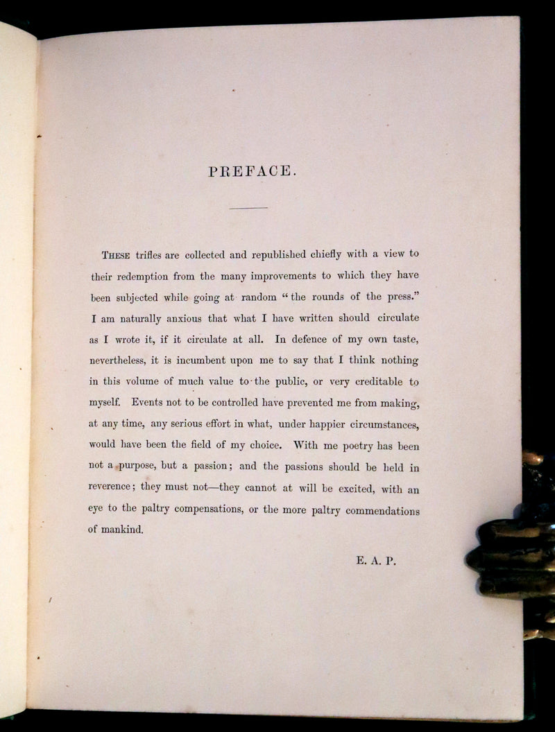 1867 Scarce Victorian Book - The Poetical Works of Edgar Allan Poe. Illustrated Edition.