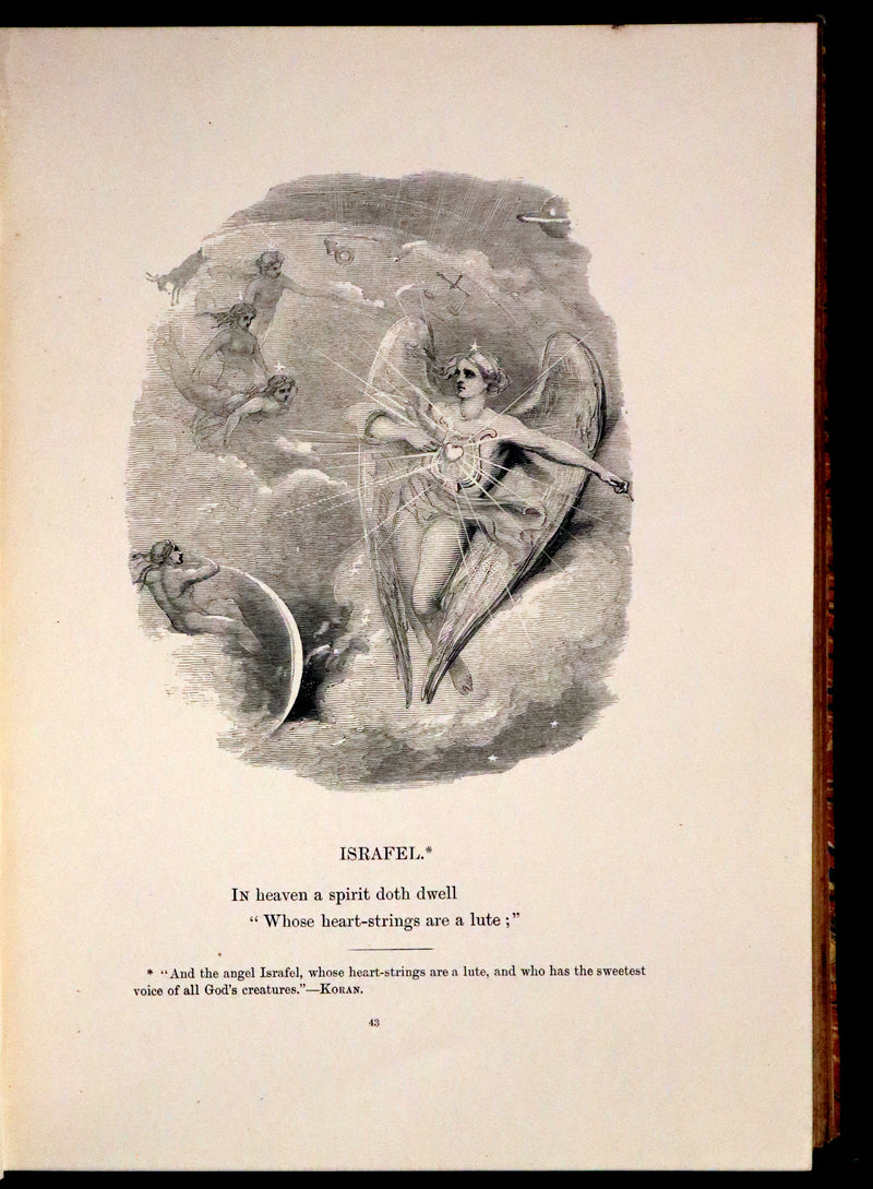 1867 Scarce Victorian Book - The Poetical Works of Edgar Allan Poe. Illustrated Edition.