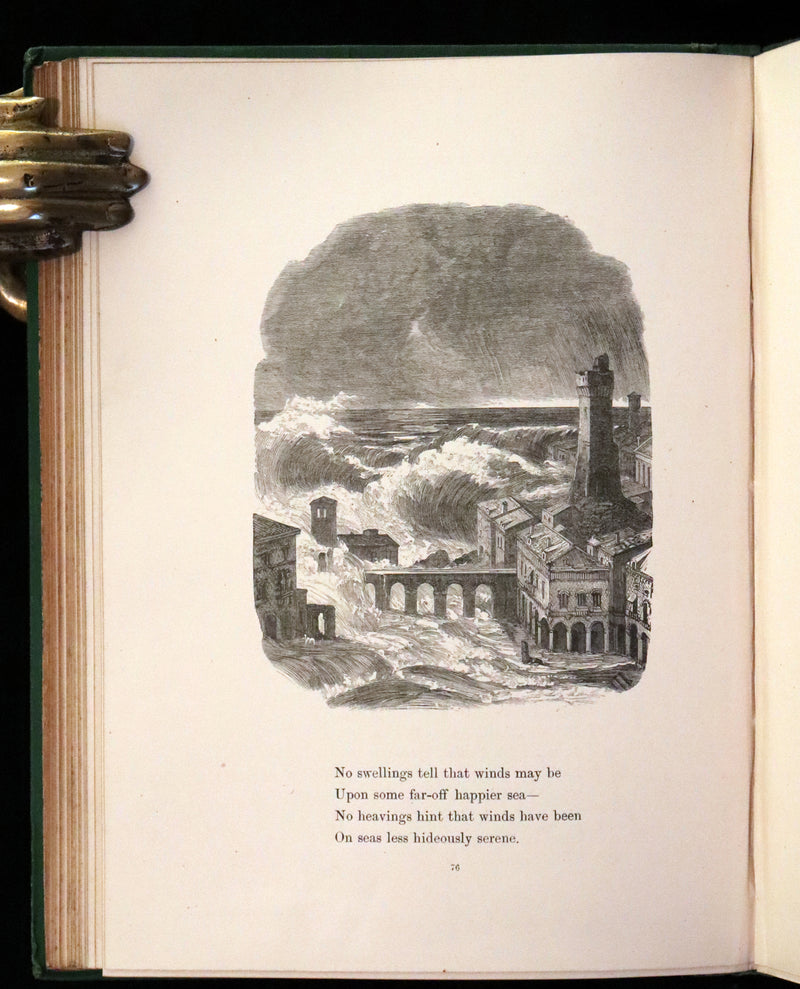 1867 Scarce Victorian Book - The Poetical Works of Edgar Allan Poe. Illustrated Edition.