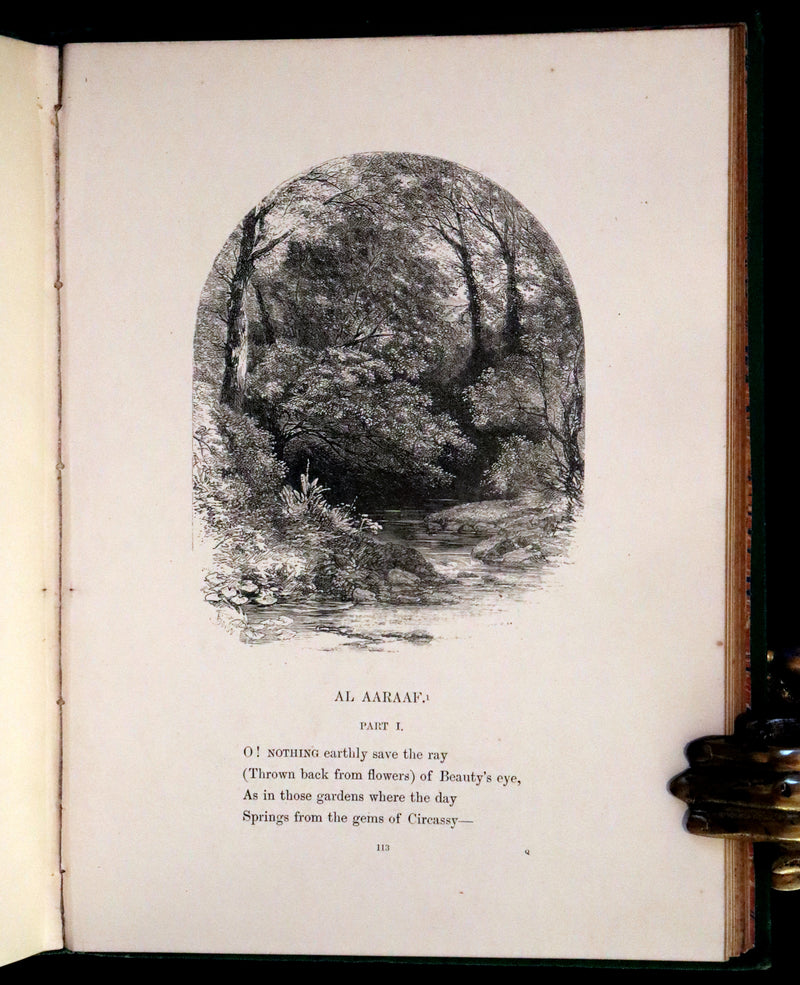 1867 Scarce Victorian Book - The Poetical Works of Edgar Allan Poe. Illustrated Edition.