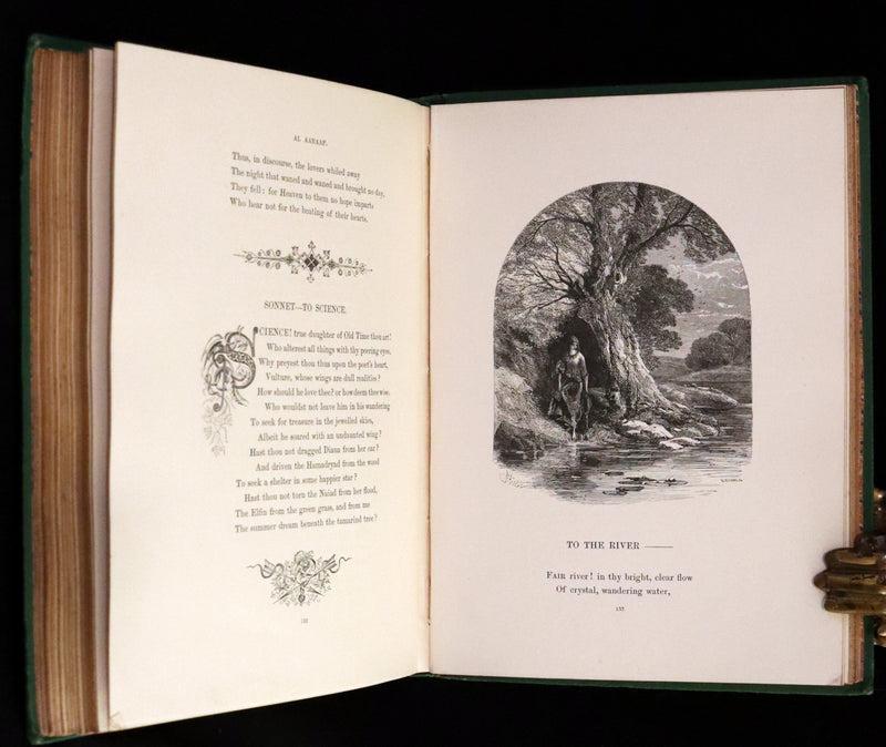 1867 Scarce Victorian Book - The Poetical Works of Edgar Allan Poe. Illustrated Edition.