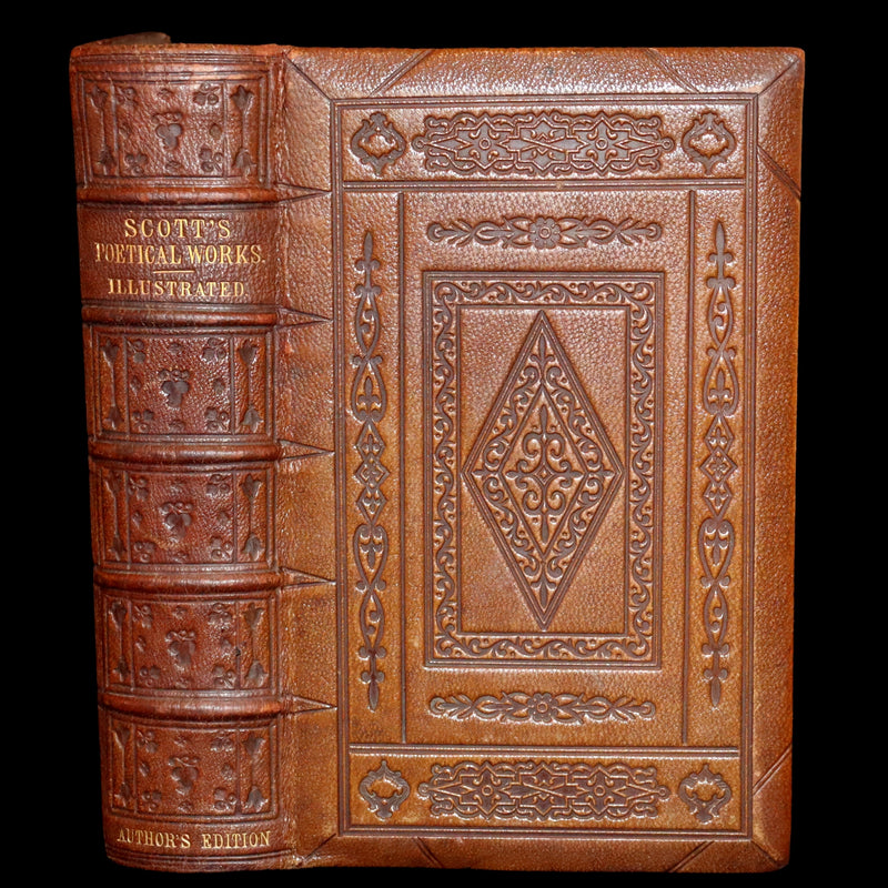 1853 Rare Book ~ Lady of the Lake and Poetical Works by Sir Walter Scott, Illustrated by Birket Foster and John Gilbert.