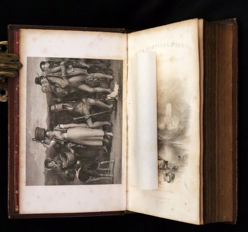 1853 Rare Book ~ Lady of the Lake and Poetical Works by Sir Walter Scott, Illustrated by Birket Foster and John Gilbert.