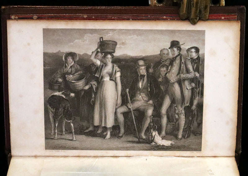 1853 Rare Book ~ Lady of the Lake and Poetical Works by Sir Walter Scott, Illustrated by Birket Foster and John Gilbert.