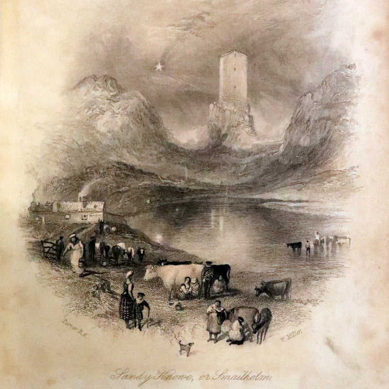 1853 Rare Book ~ Lady of the Lake and Poetical Works by Sir Walter Scott, Illustrated by Birket Foster and John Gilbert.