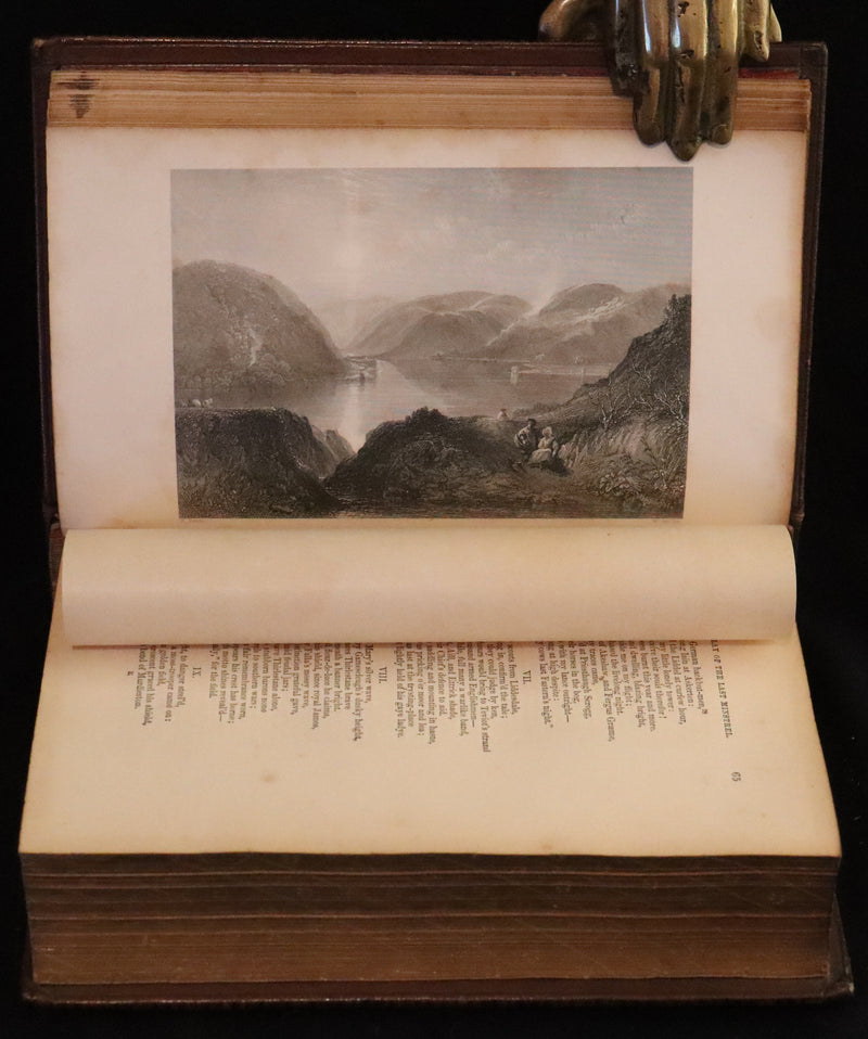 1853 Rare Book ~ Lady of the Lake and Poetical Works by Sir Walter Scott, Illustrated by Birket Foster and John Gilbert.