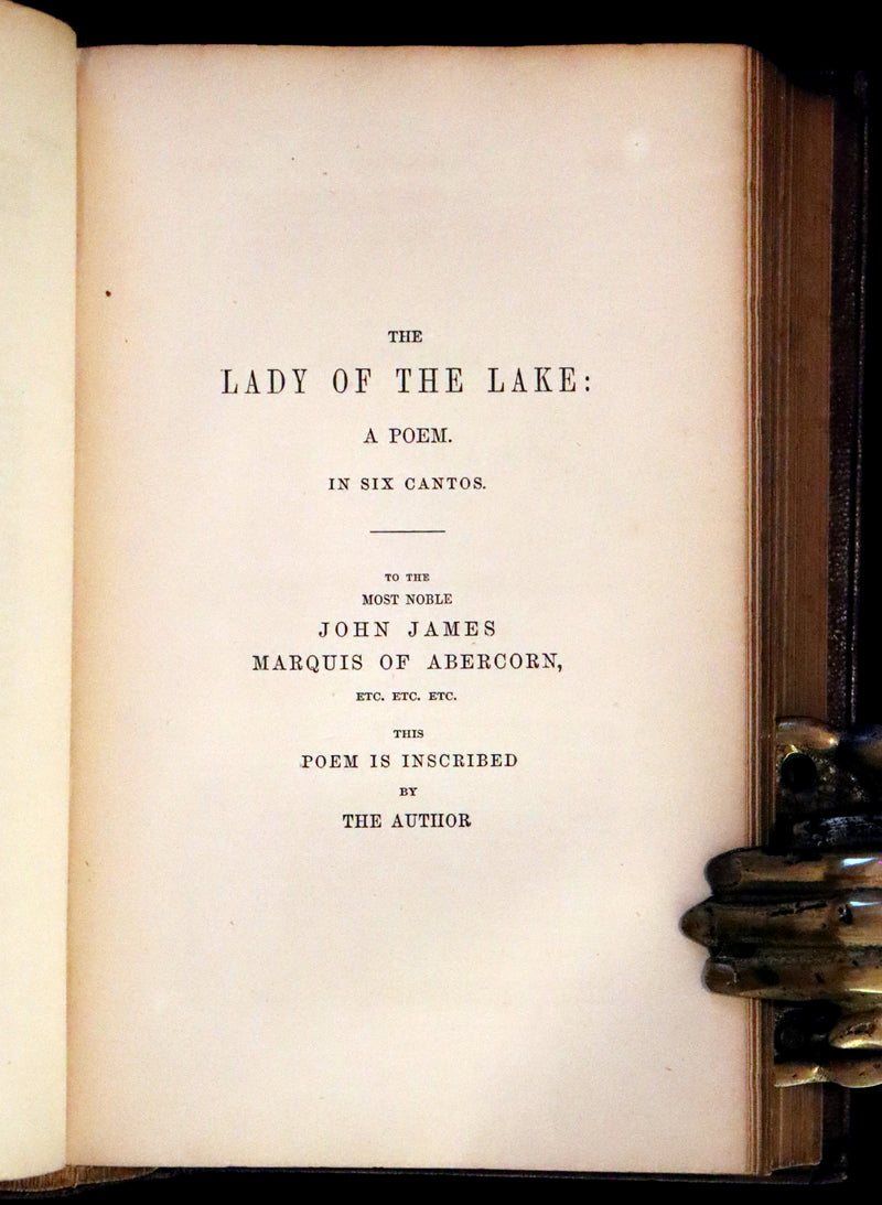 1853 Rare Book ~ Lady of the Lake and Poetical Works by Sir Walter Scott, Illustrated by Birket Foster and John Gilbert.