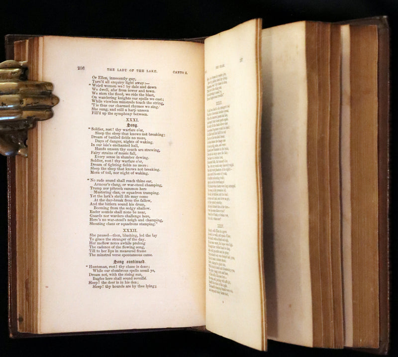 1853 Rare Book ~ Lady of the Lake and Poetical Works by Sir Walter Scott, Illustrated by Birket Foster and John Gilbert.