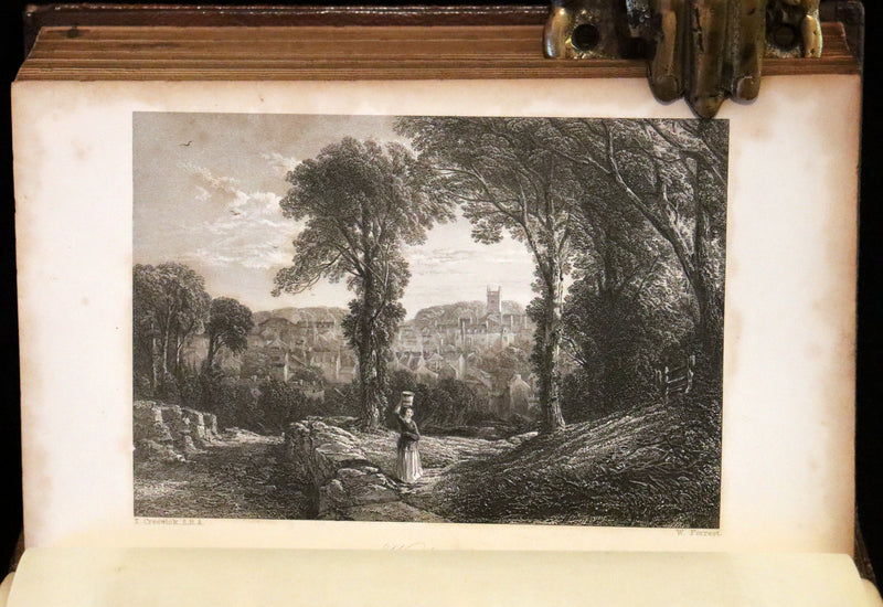 1853 Rare Book ~ Lady of the Lake and Poetical Works by Sir Walter Scott, Illustrated by Birket Foster and John Gilbert.