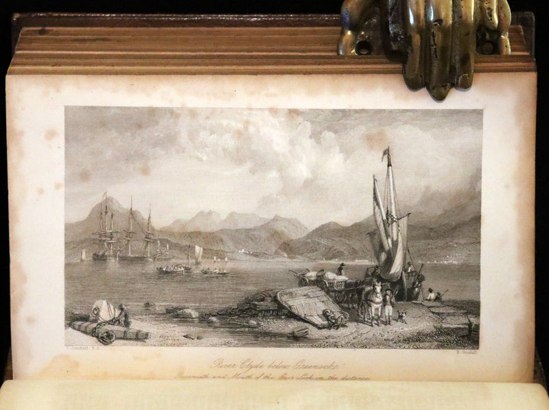 1853 Rare Book ~ Lady of the Lake and Poetical Works by Sir Walter Scott, Illustrated by Birket Foster and John Gilbert.