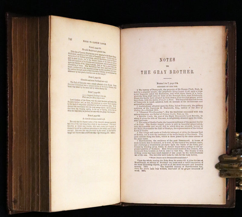 1853 Rare Book ~ Lady of the Lake and Poetical Works by Sir Walter Scott, Illustrated by Birket Foster and John Gilbert.